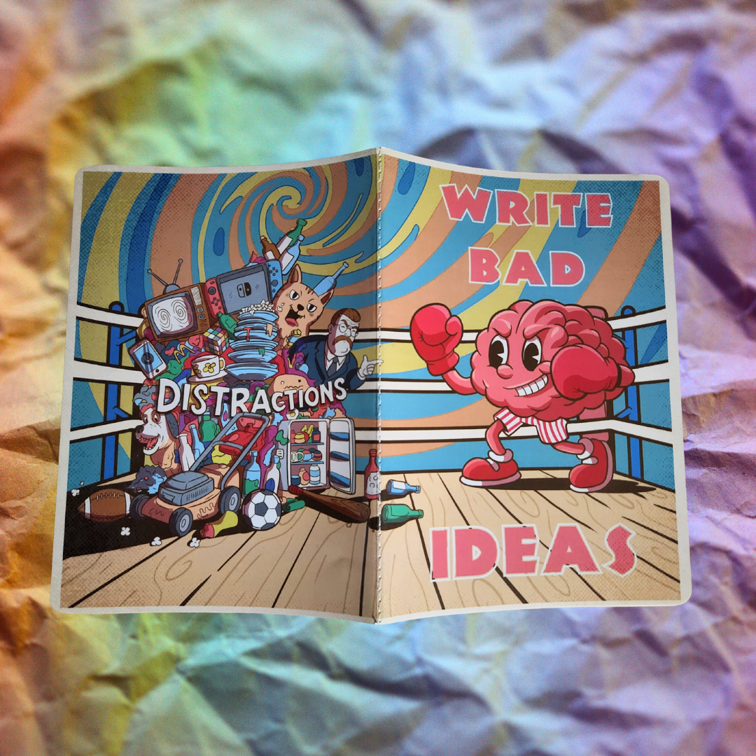 A5 "Brain vs the World" Dot Grid Notebook