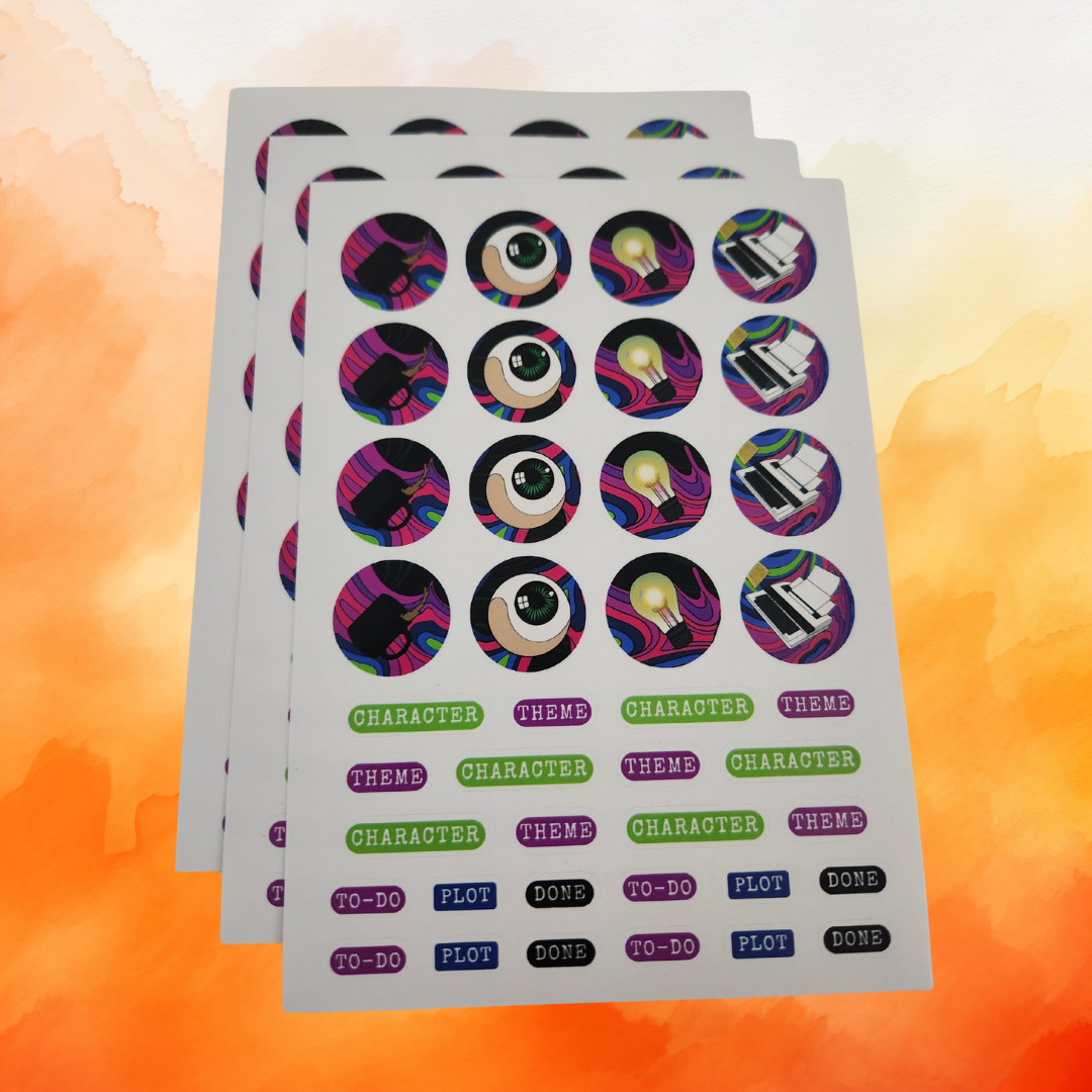 Brain Spiral Matching Sticker Sheets (3 Sheets)