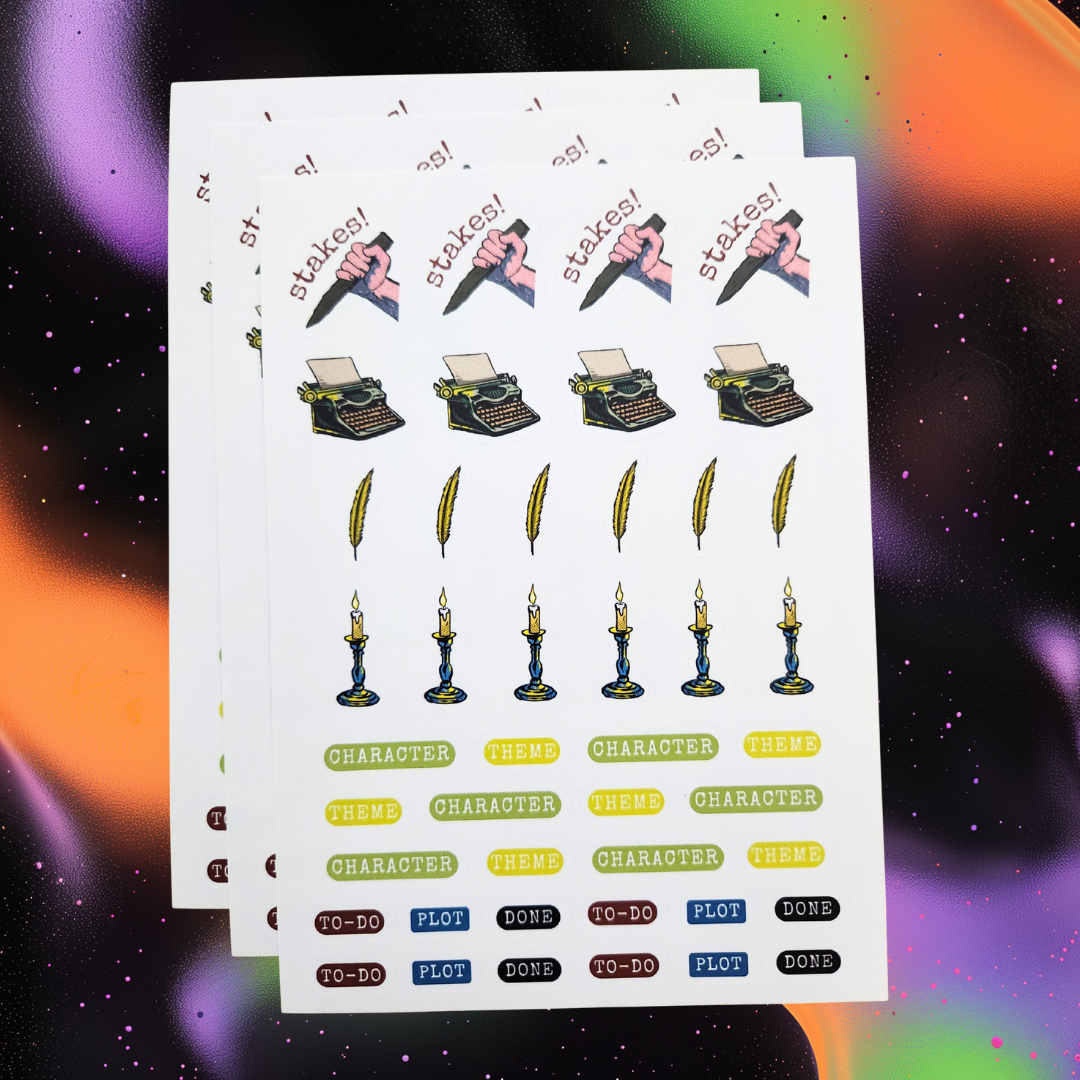 Haunted Vampire Matching Sticker Sheets (3 Sheets)