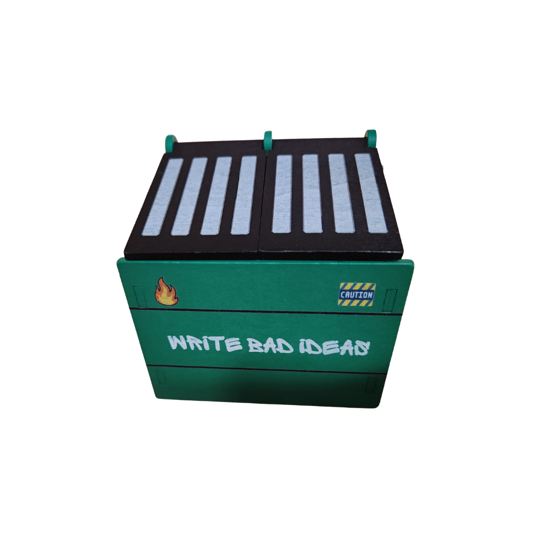 The Brain Dump - Dumpster Pen Holder + Brain Sticky Notes