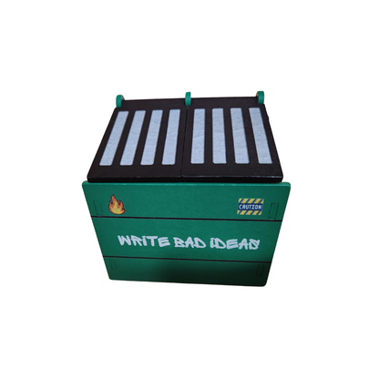 The Brain Dump - Dumpster Pen Holder + Brain Sticky Notes