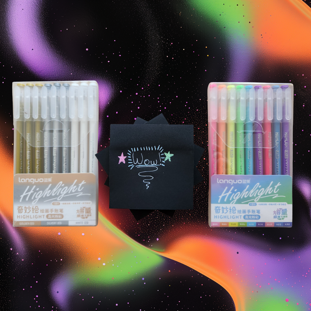 Black-Out Sticky Note & Gel Pen Bundle
