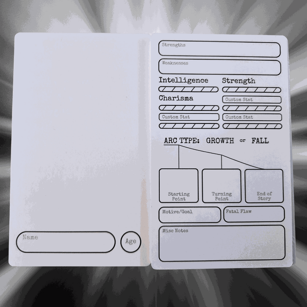 Character Trading Cards — Character Development Cards for Writers, Nov ...