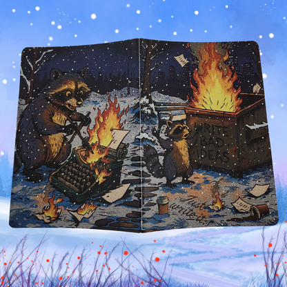 A5 "Dumpster Fire Raccoons" Dot Grid Notebook
