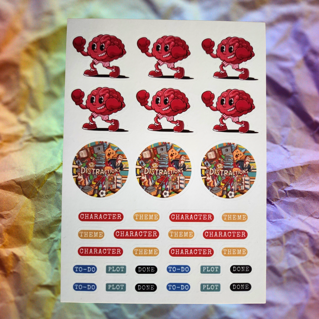 Brain vs the World Matching Sticker Sheets (3 Sheets)