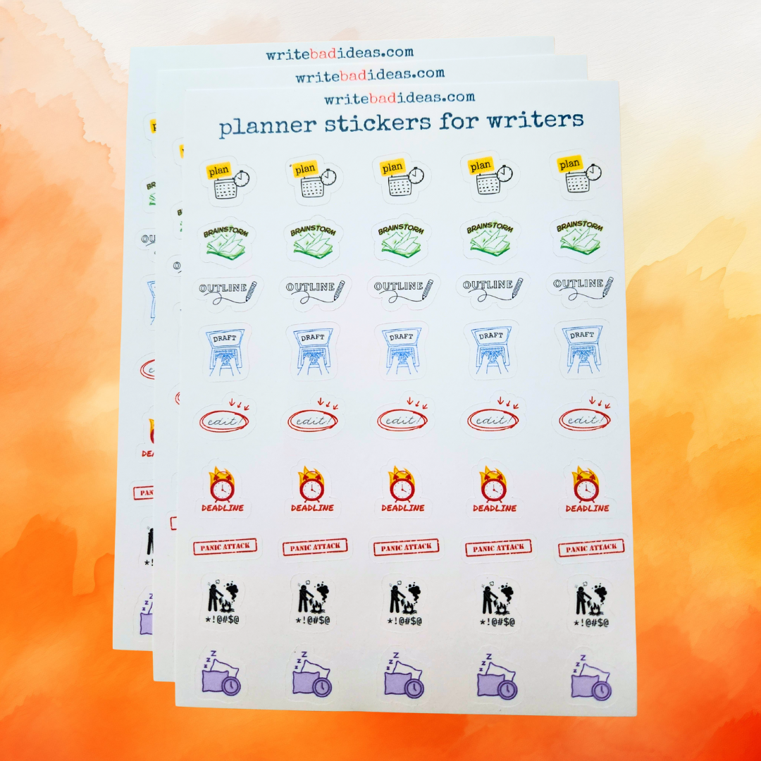 Planner Stickers for Writers (90 Stickers)