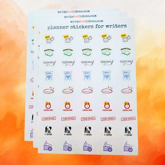 Planner Stickers for Writers (90 Stickers)