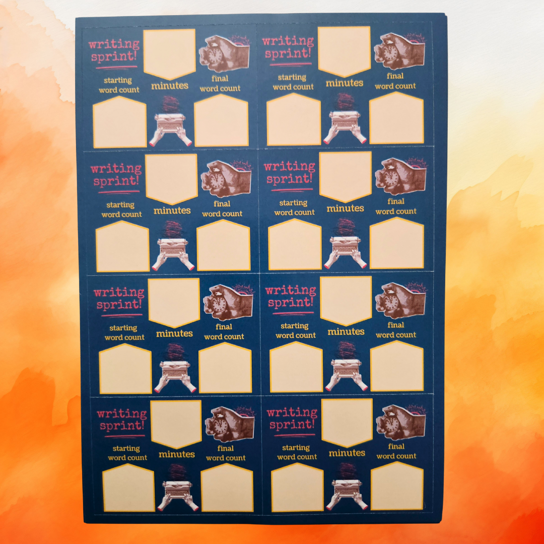 Writing Sprint Stickers (24 Stickers)