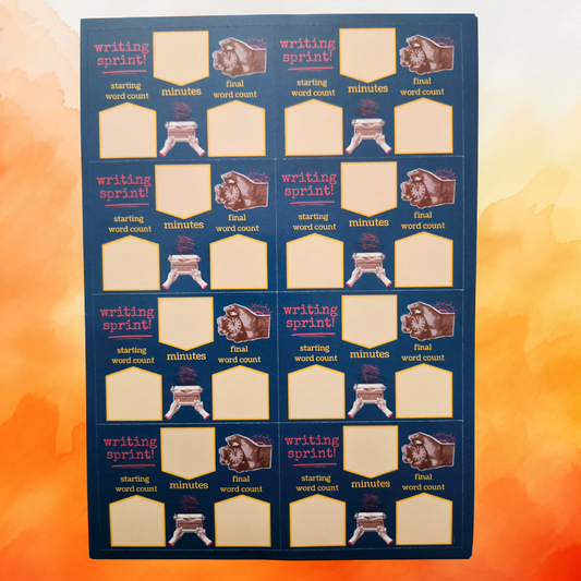 Writing Sprint Stickers (24 Stickers)